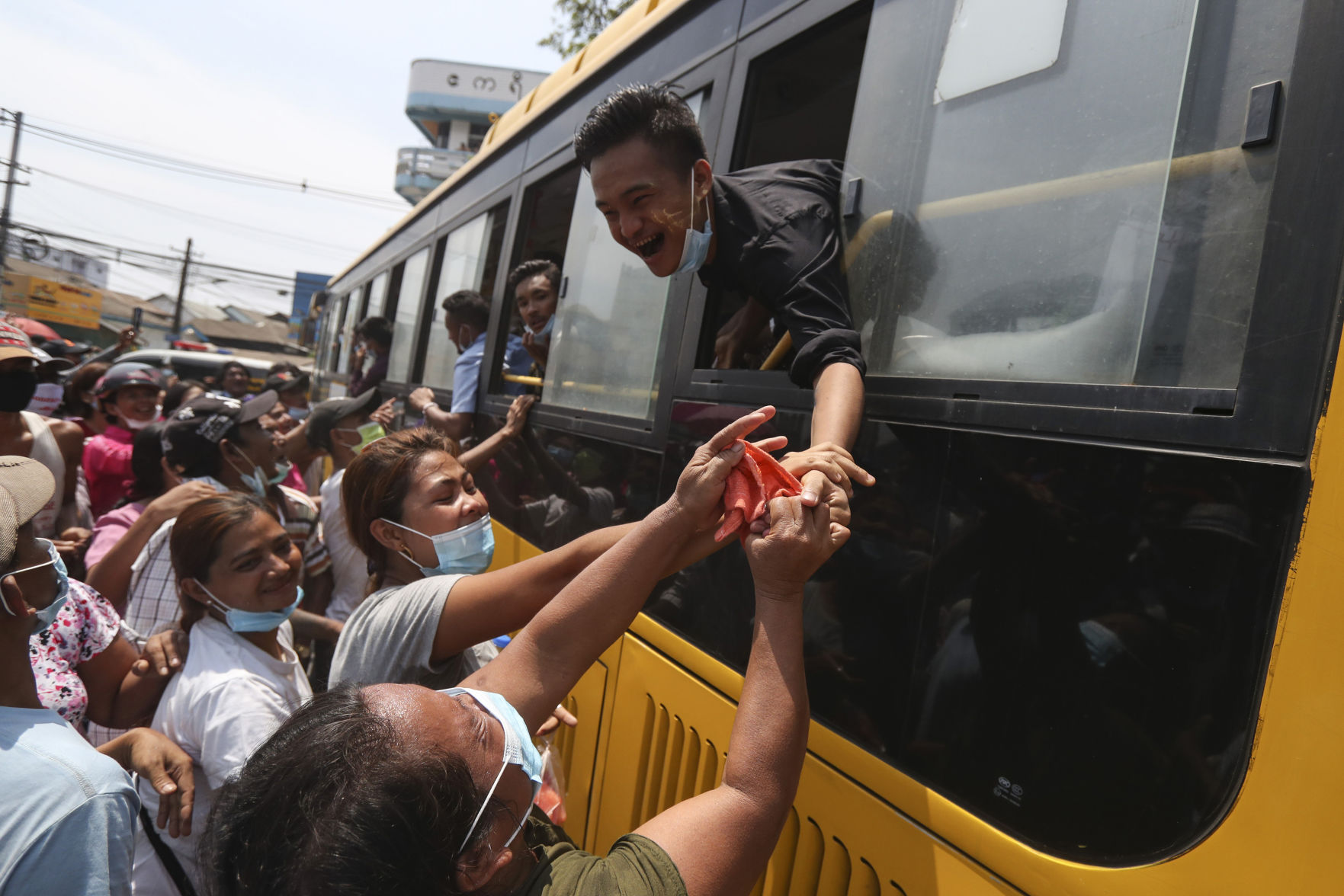 APTOPIX Myanmar Prisoners Release